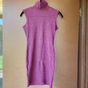 TF Fashion Ribbed Knit Purple Sweater Dress XS